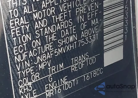 2017 Nissan Juke Sv from USA, damaged, VIN JN8AF5MVXHT753331